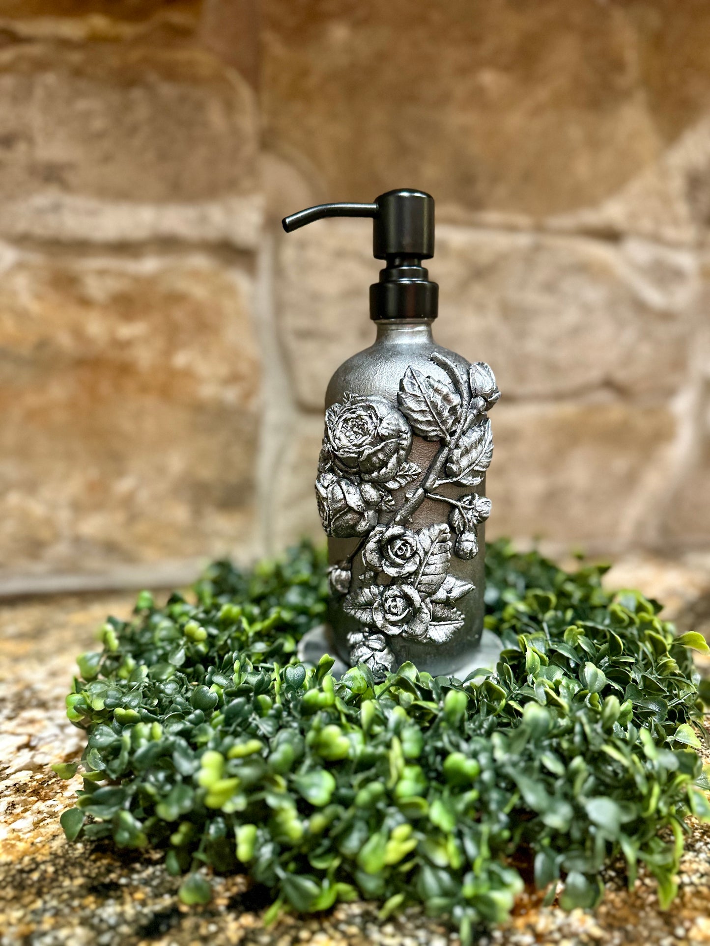 Rose Floral Soap Dispenser
