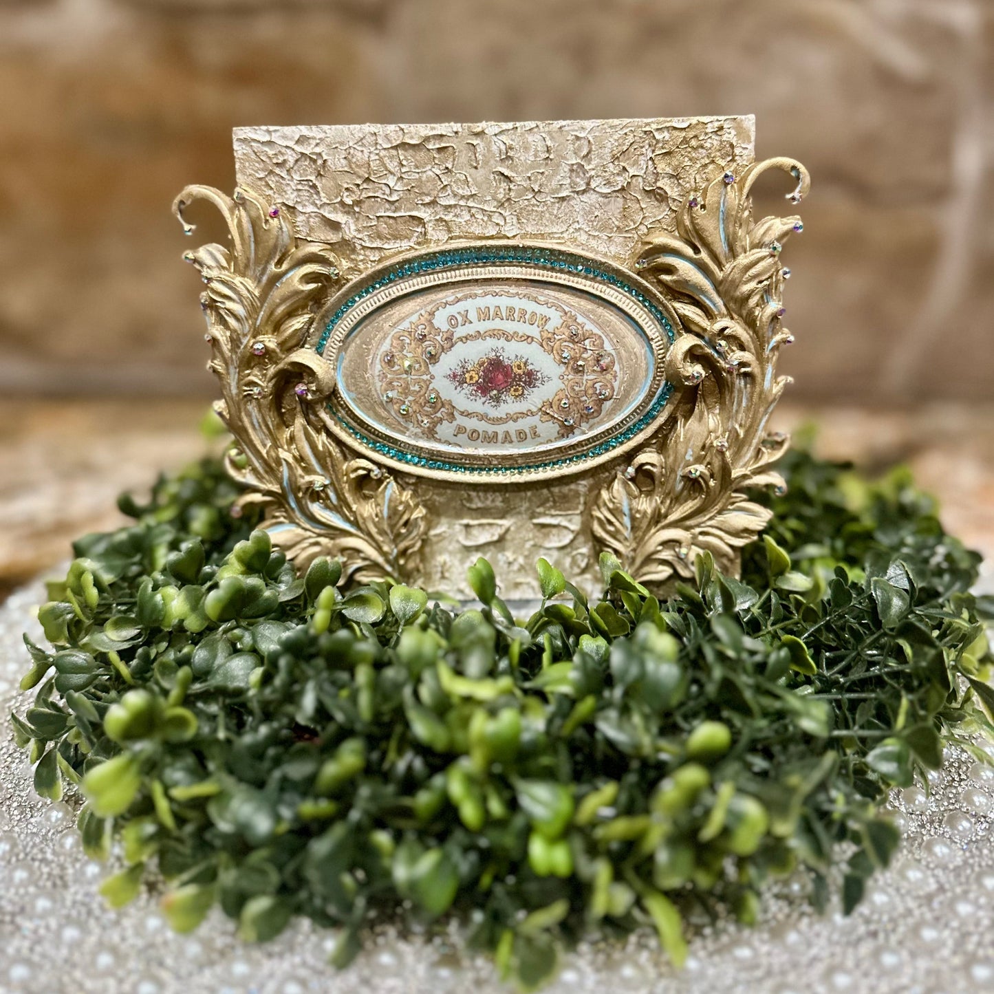Decorative Floral Wooden Square