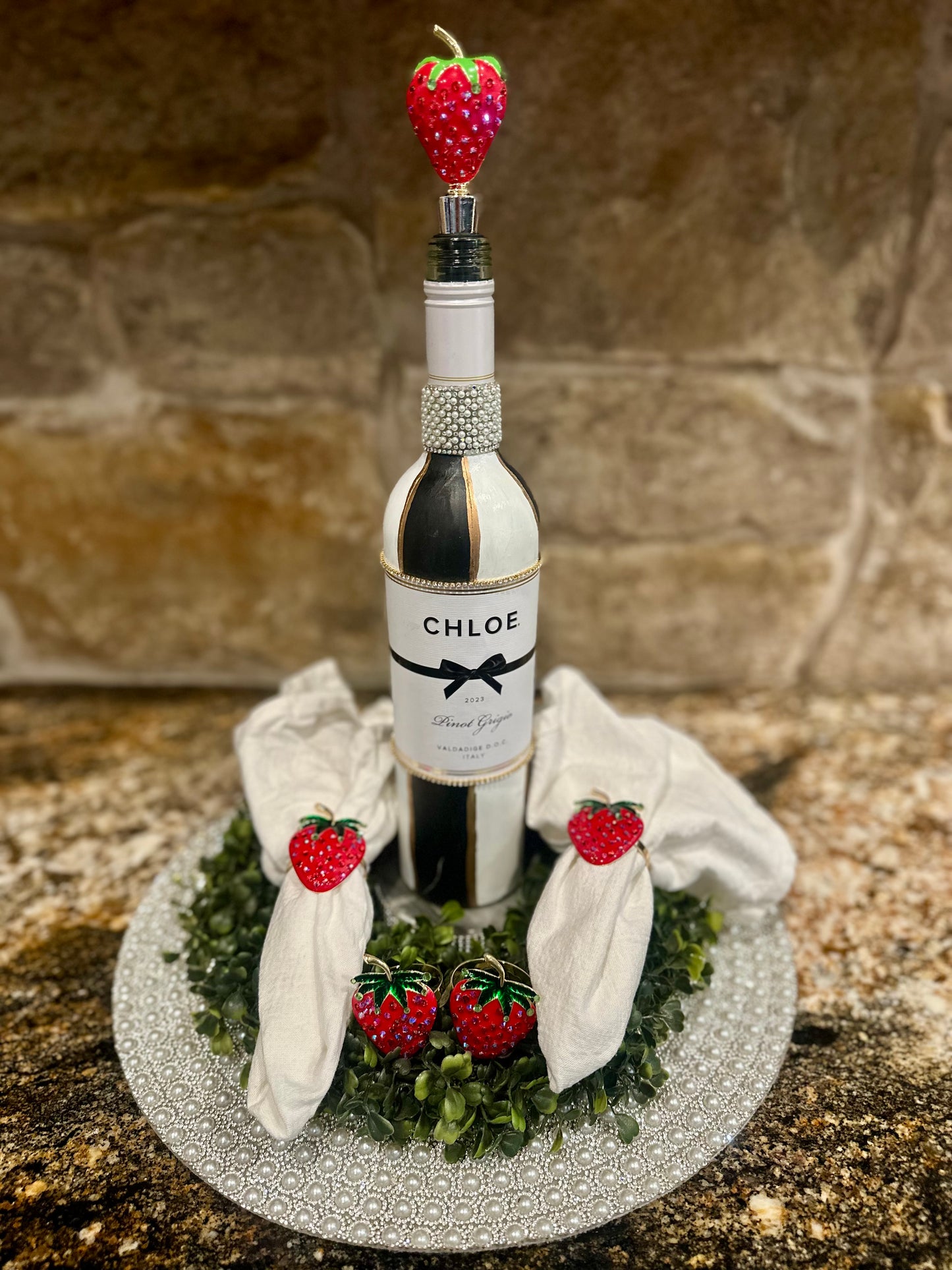 Strawberry Bottle Stopper