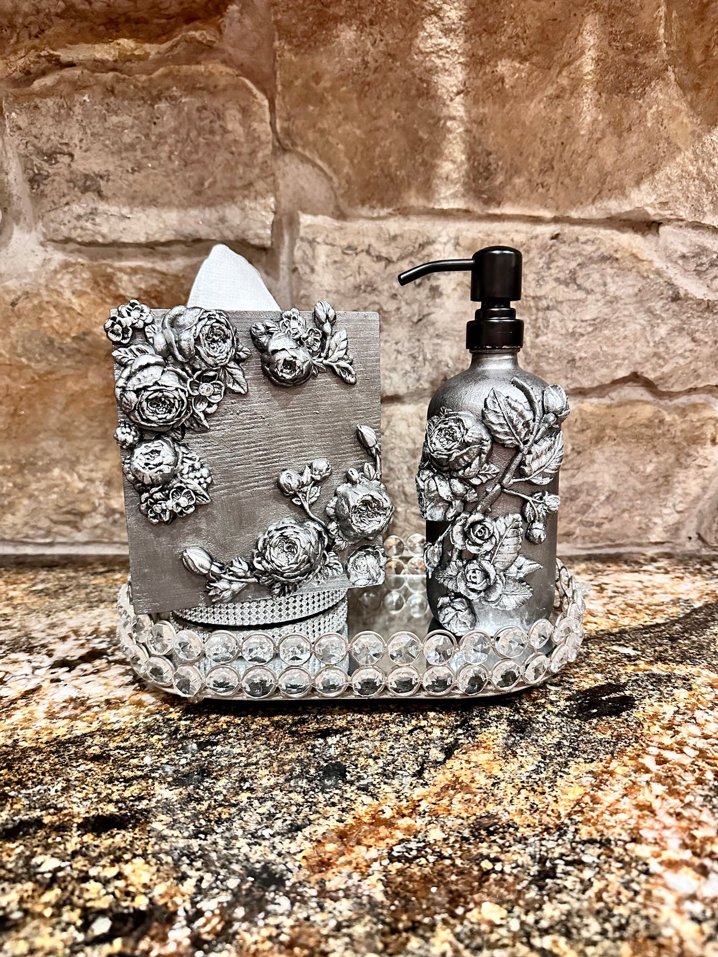 Rose Floral Soap Dispenser