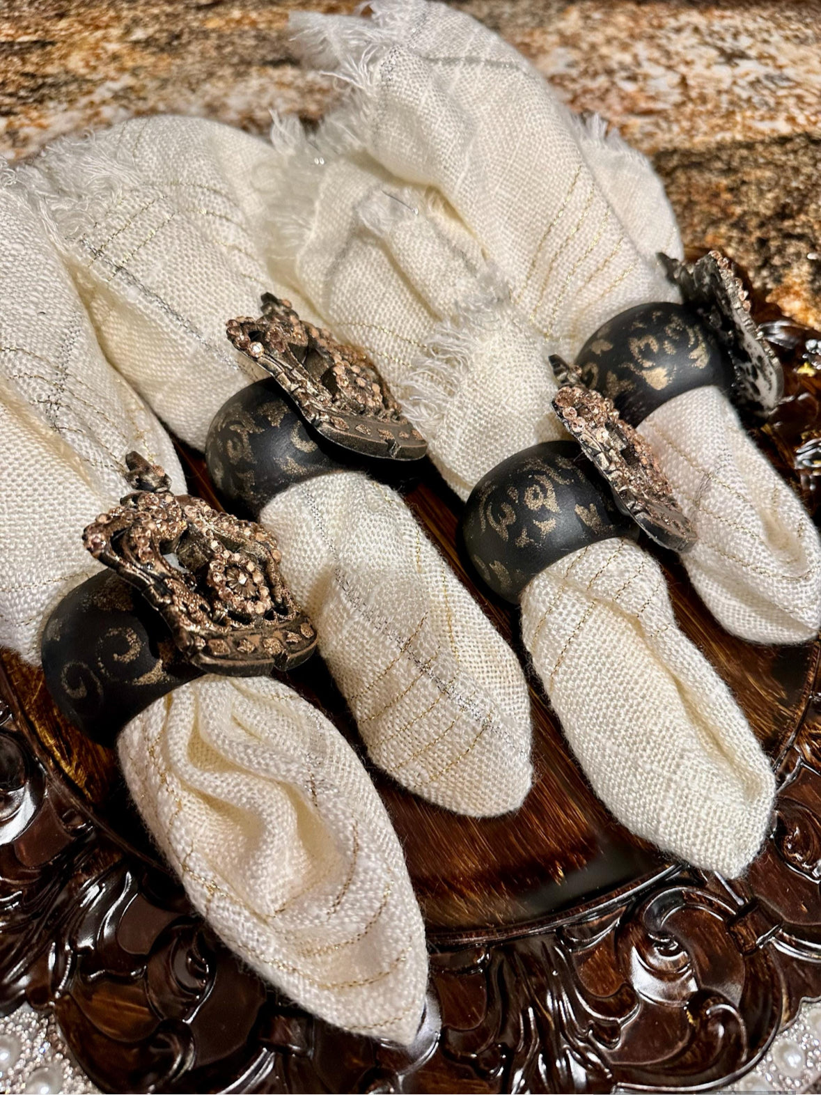 Crown Napkin Ring Holder
