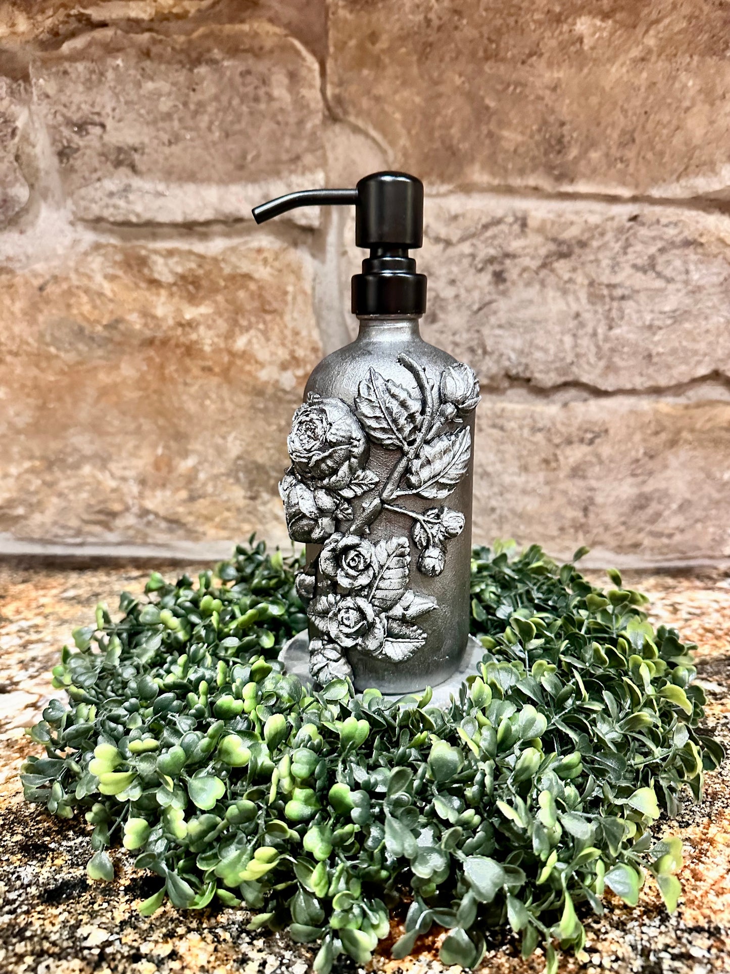 Rose Floral Soap Dispenser