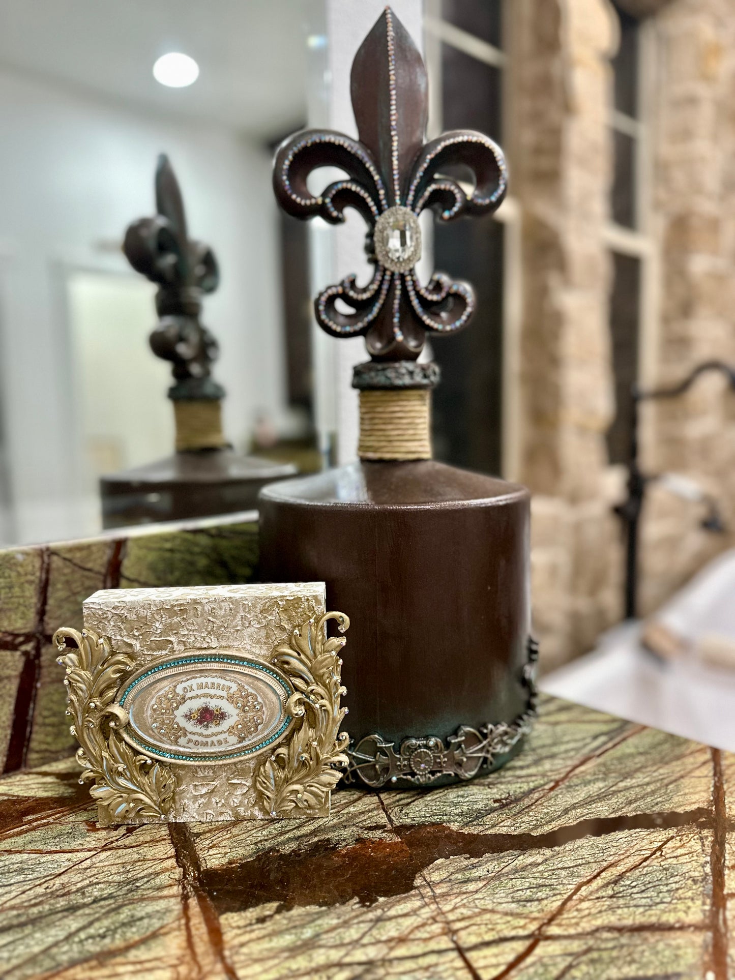 Decorative Floral Wooden Square