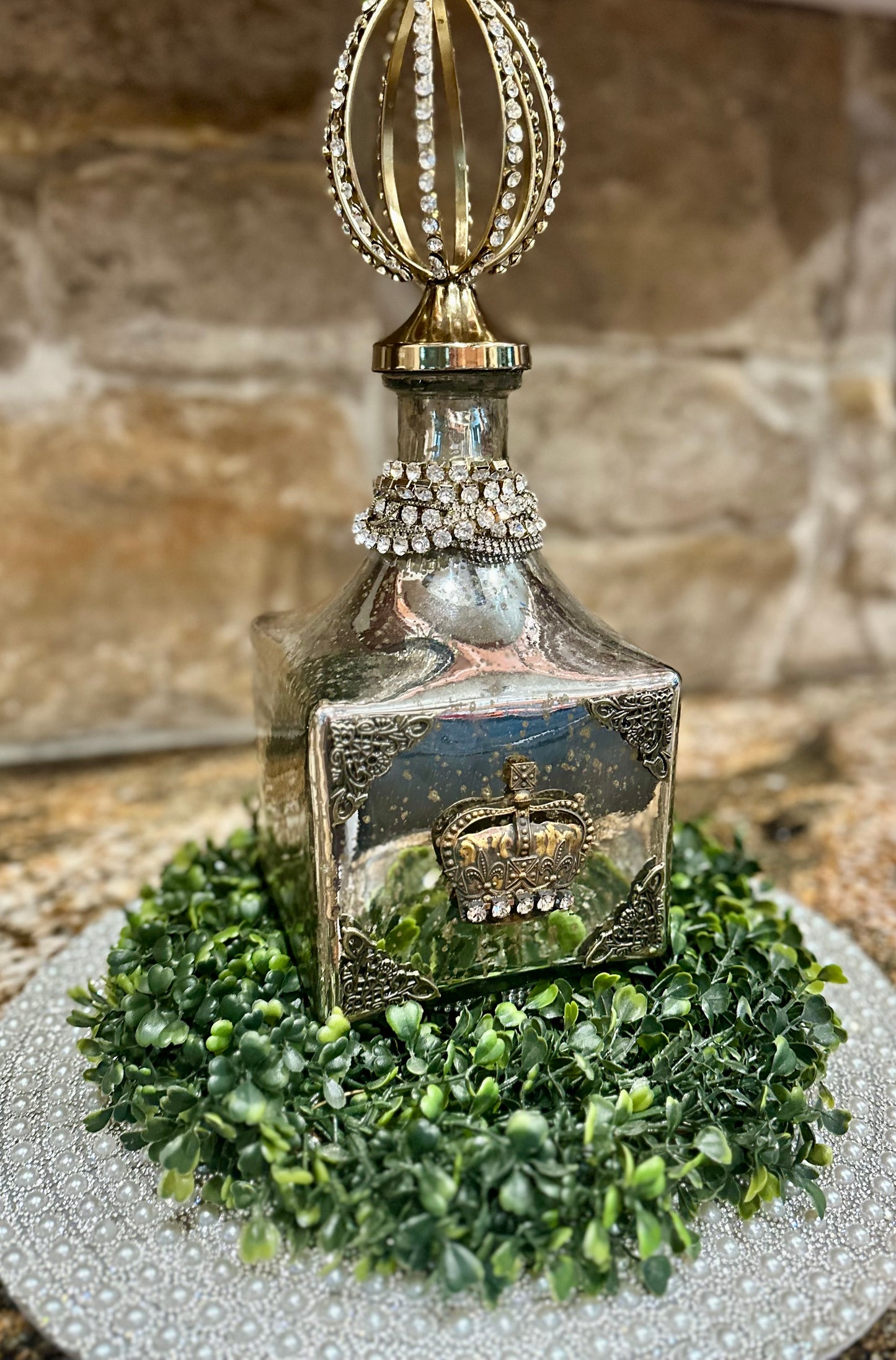 Mercury Glass Bottle