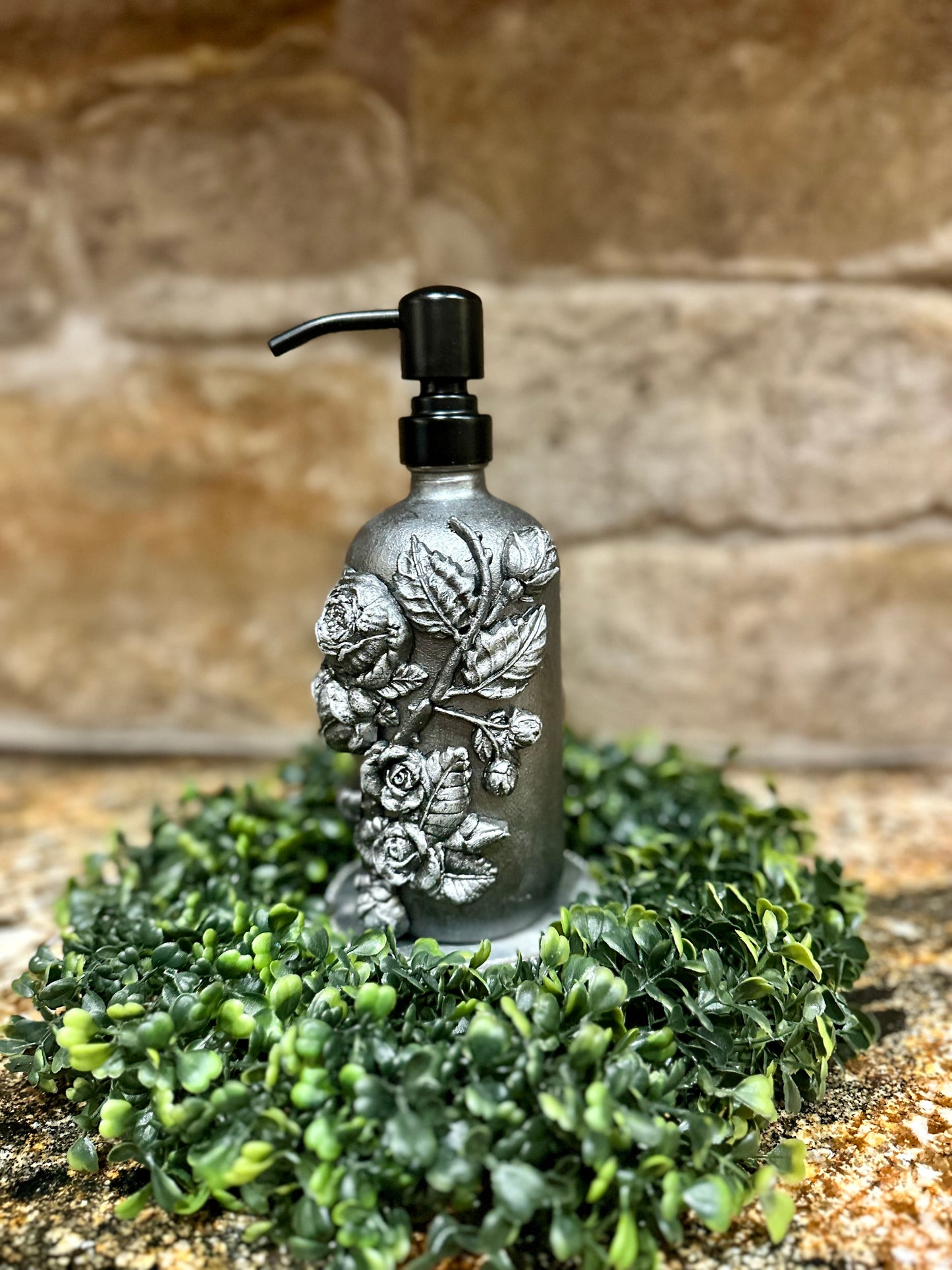 Rose Floral Soap Dispenser