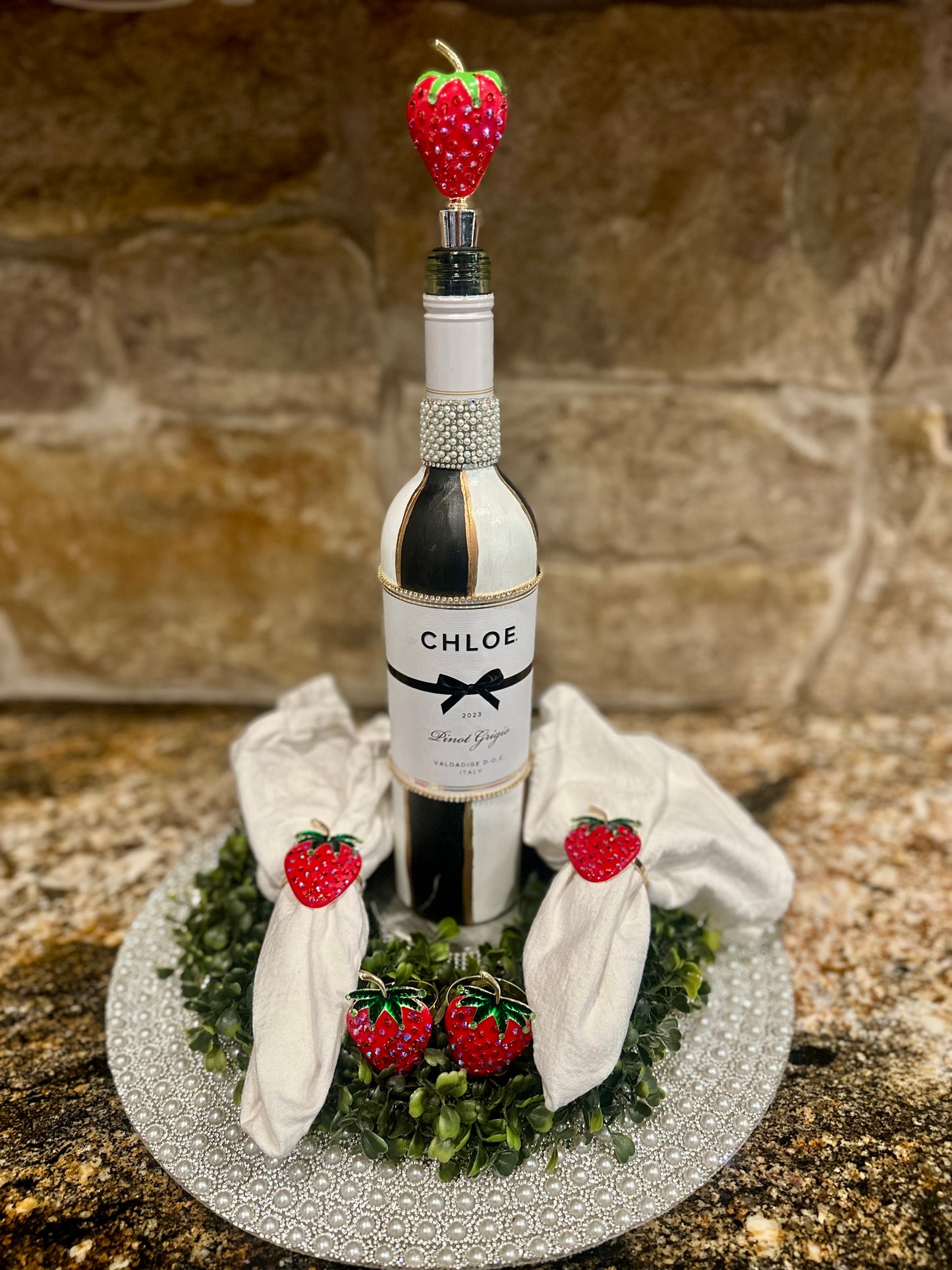 Strawberry Bottle Stopper