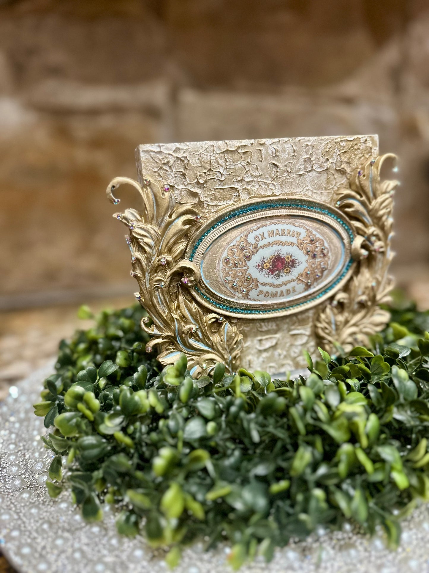 Decorative Floral Wooden Square