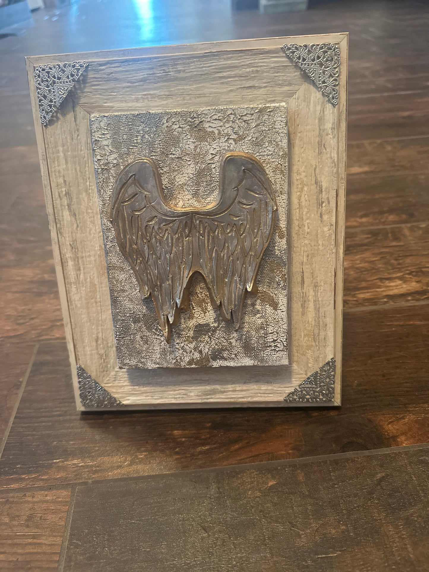 Handmade Clay Angel Wings Picture 5x7 Frame