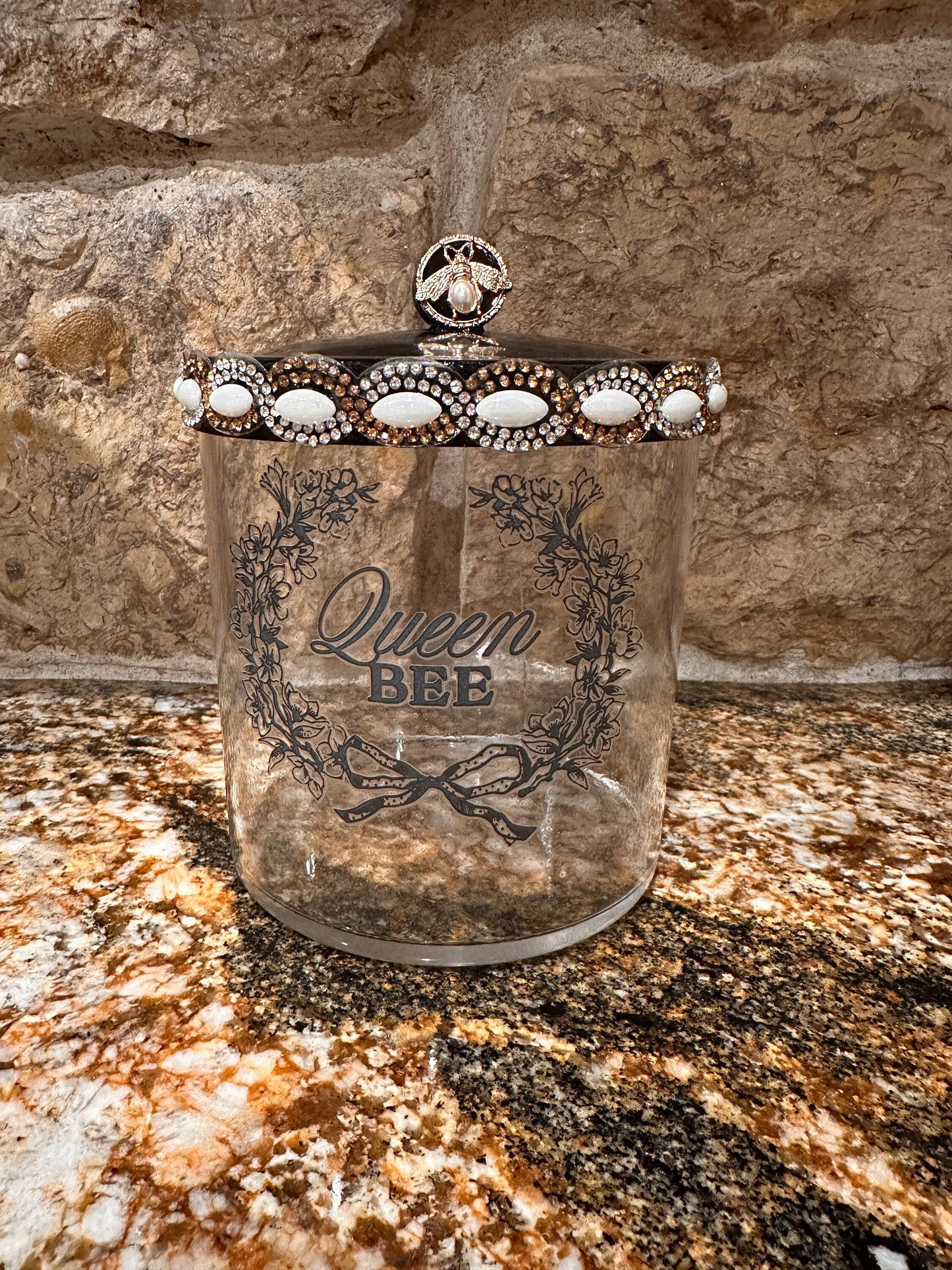 Queen Bee Canister Jar with Lid