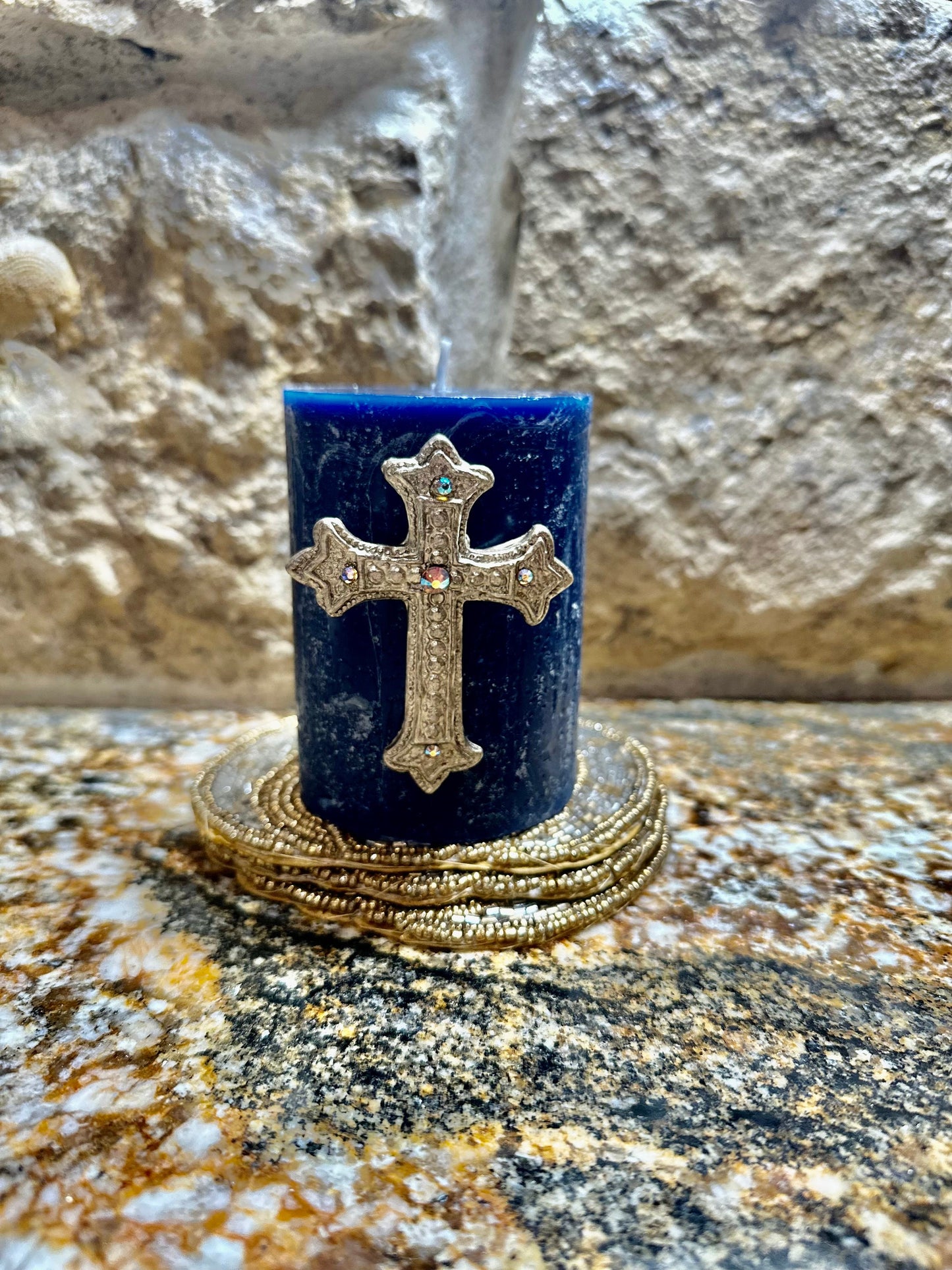 Gold|silver Cross Candle Pin