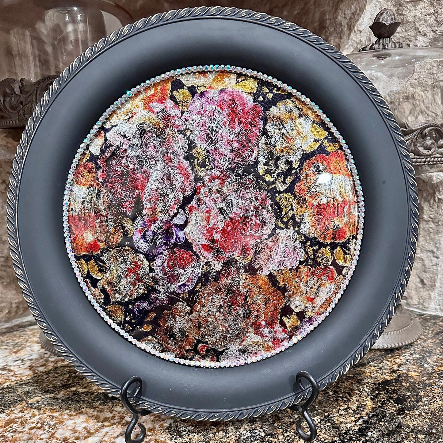 Vintage Floral Center Plate