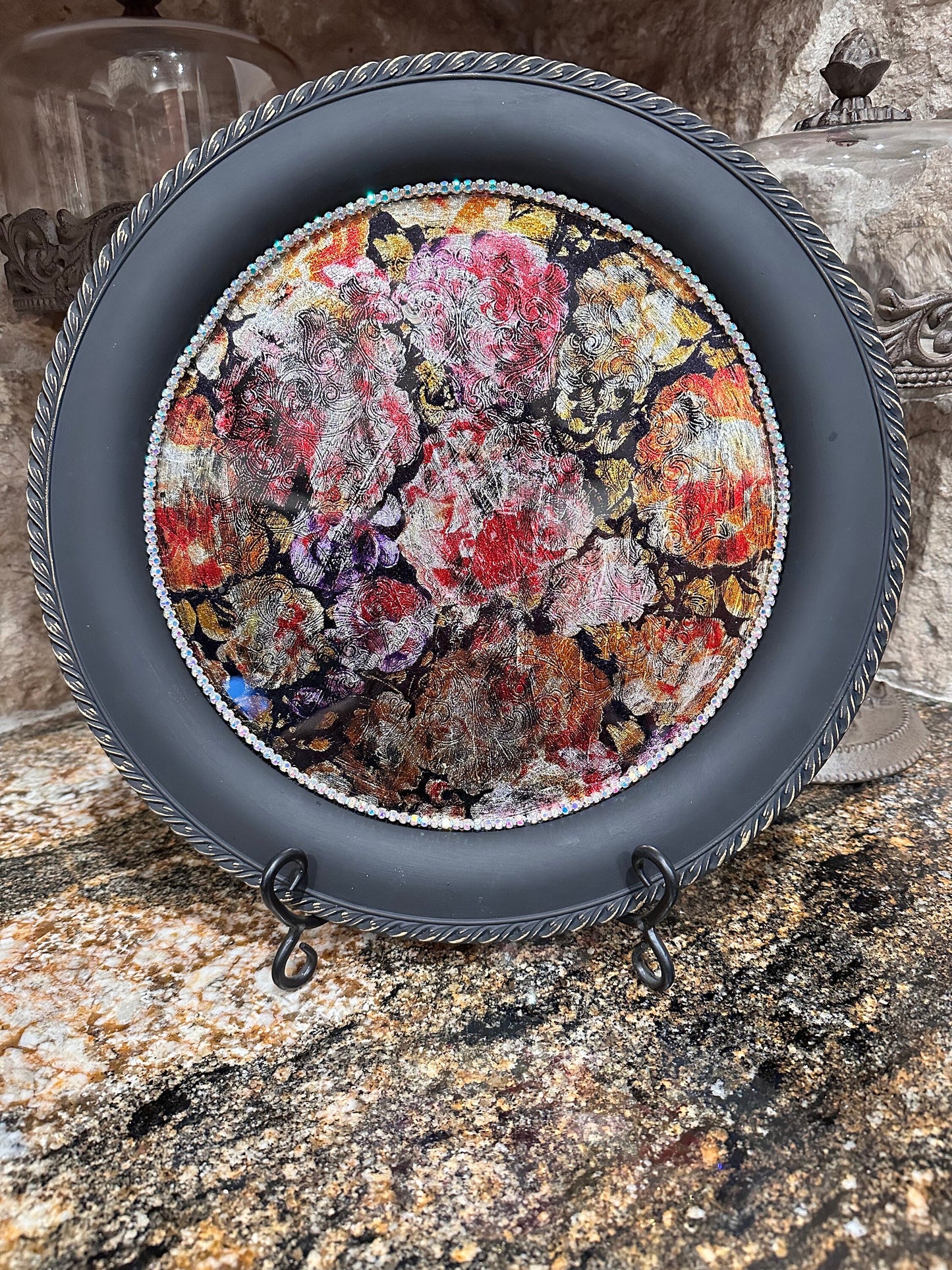 Vintage Floral Center Plate
