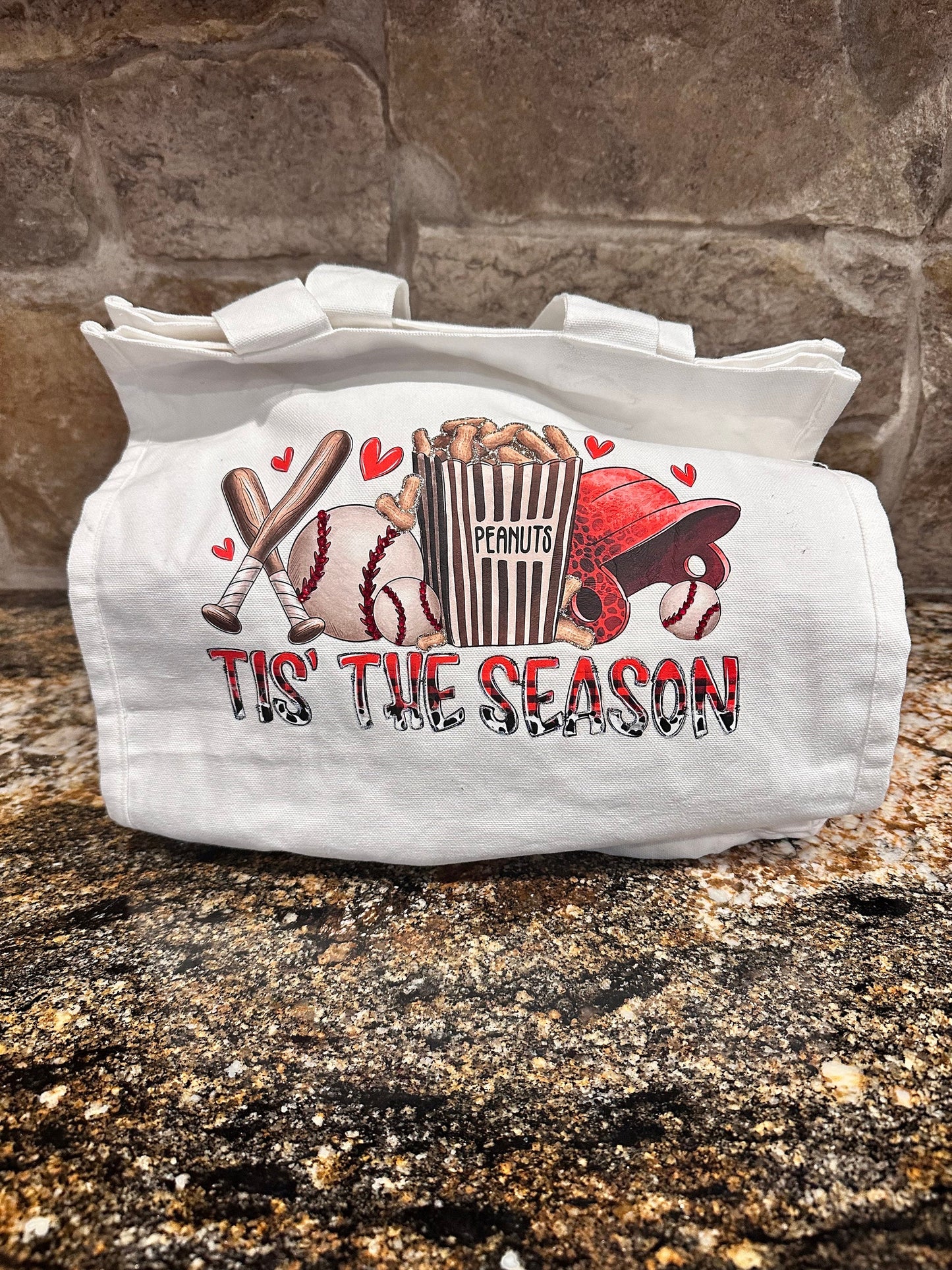 Baseball mom bag, baseball tote, baseball shoulder bag, baseball cotton tote, baseball team mom gift