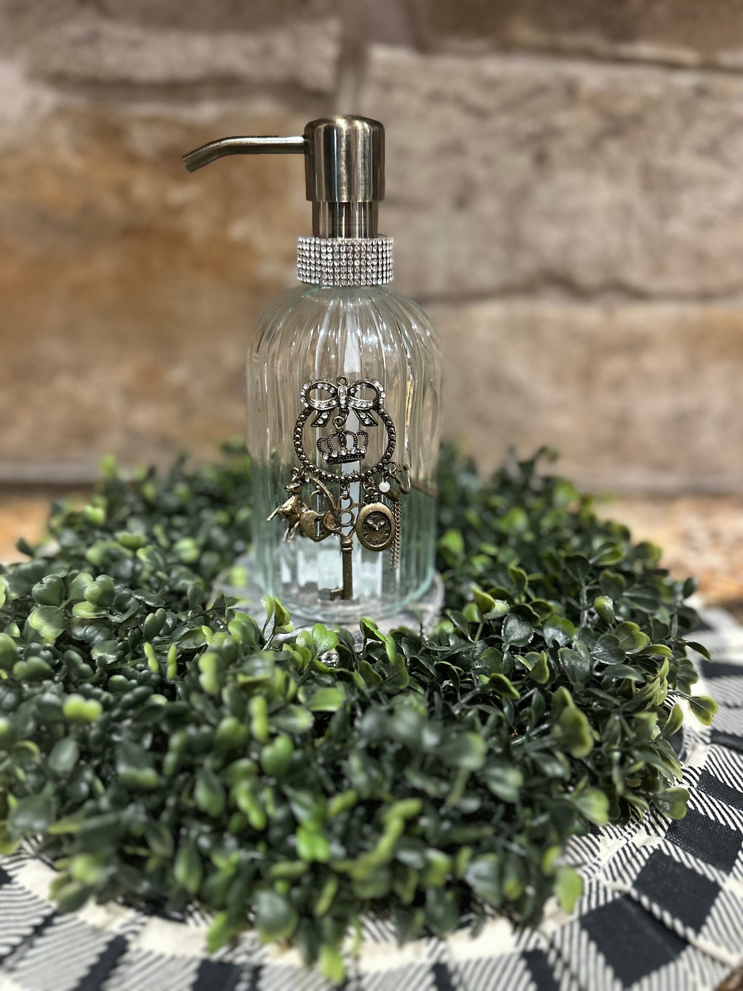 Vintage Broach Glass Dispenser