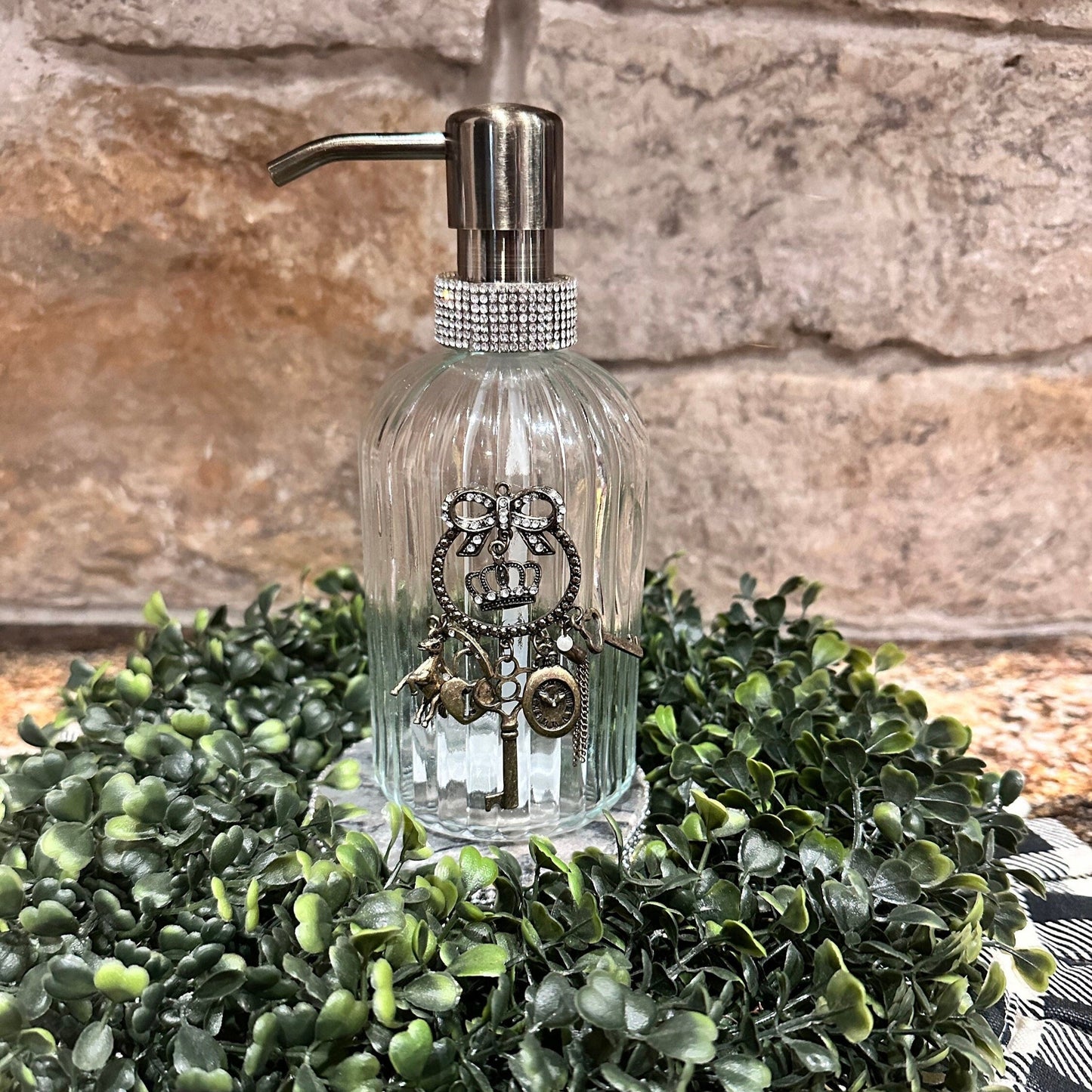 Vintage Broach Glass Dispenser