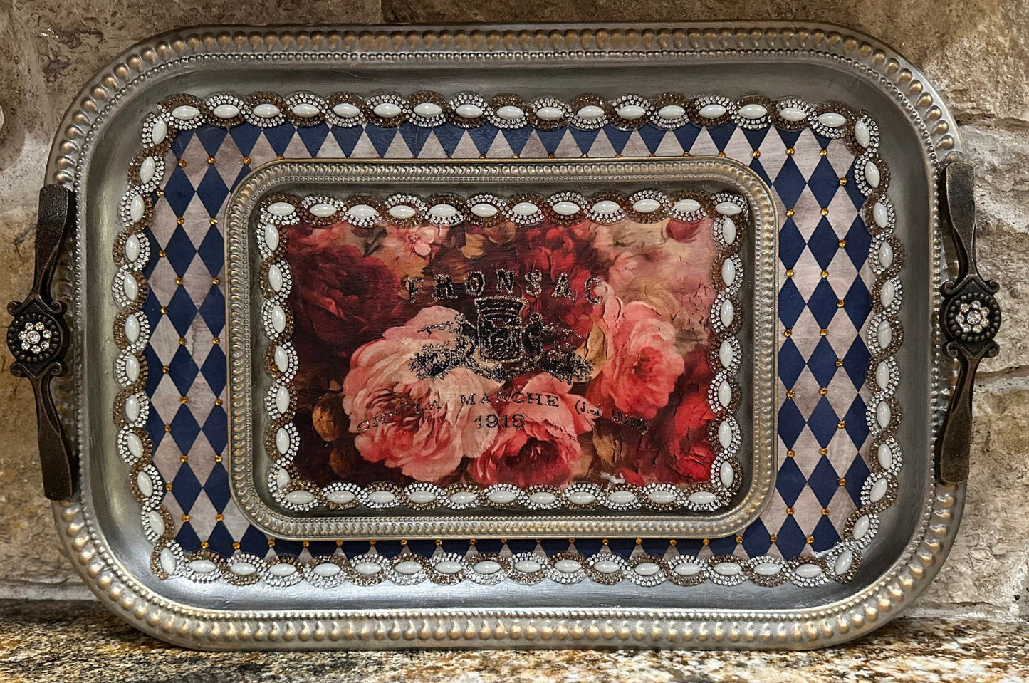 Blue Harlequin Tray