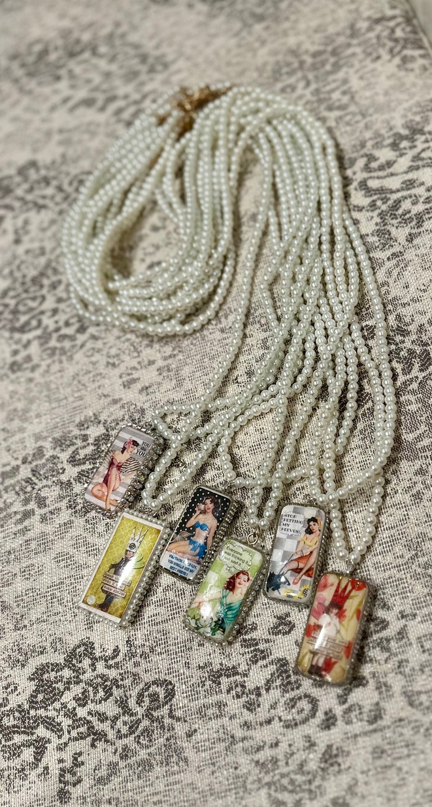 Vintage Domino Necklace