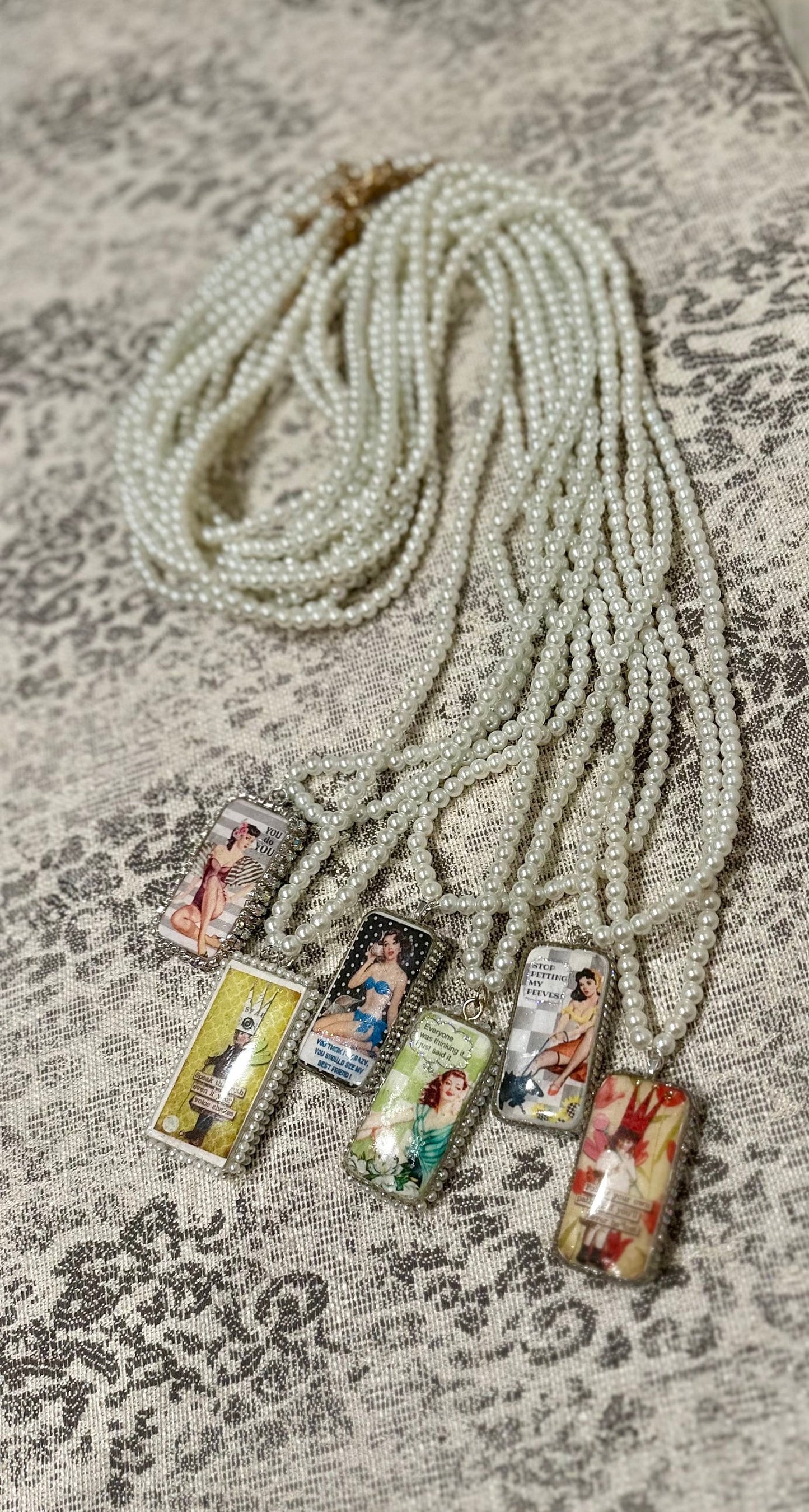 Vintage Domino Necklace