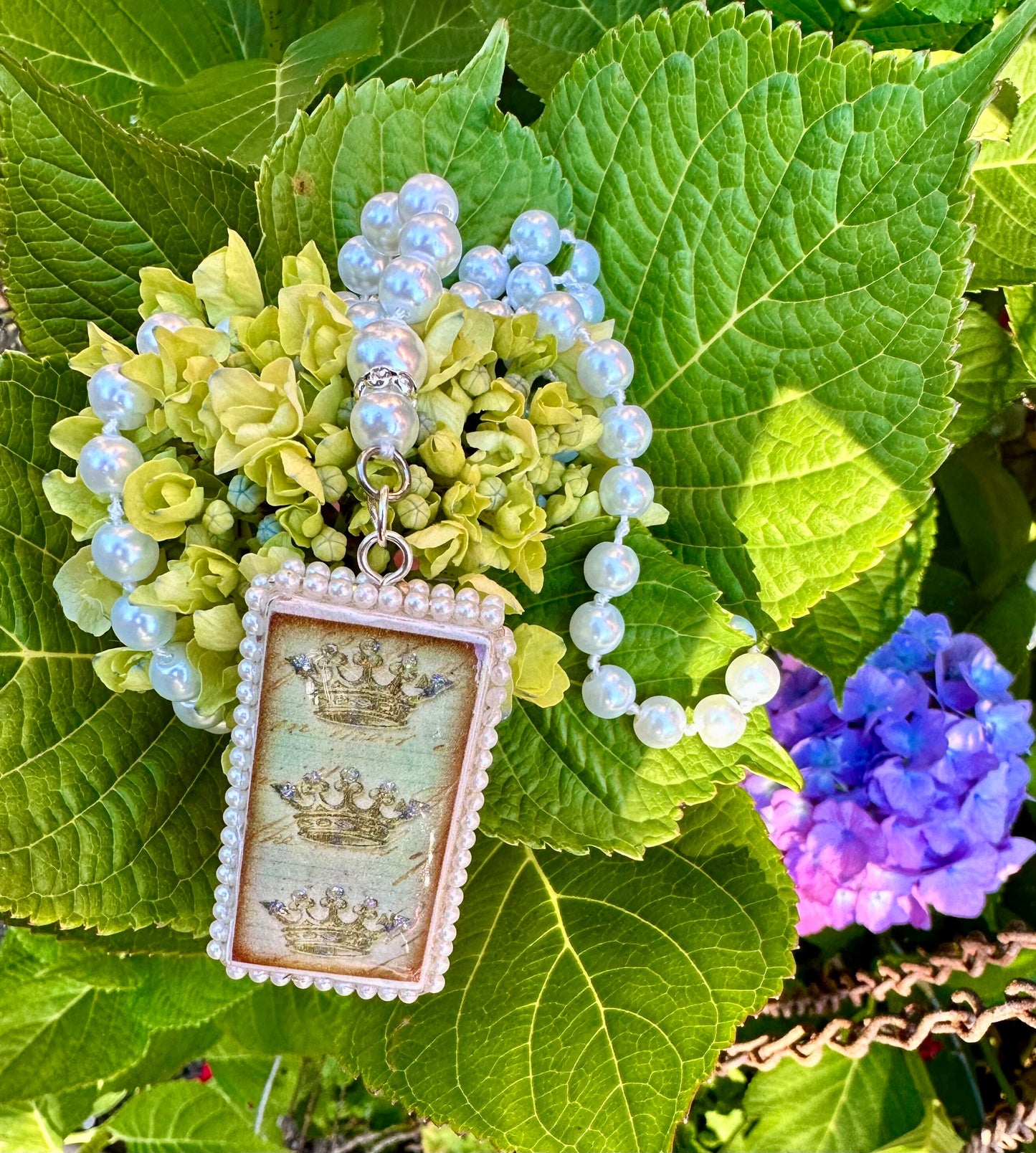 Vintage Domino Necklace