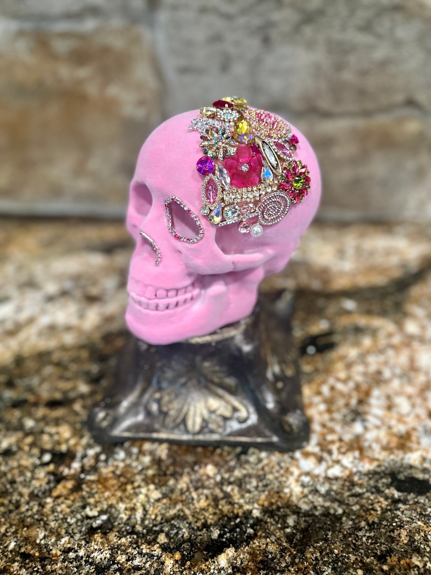 Pink Embellished Skull