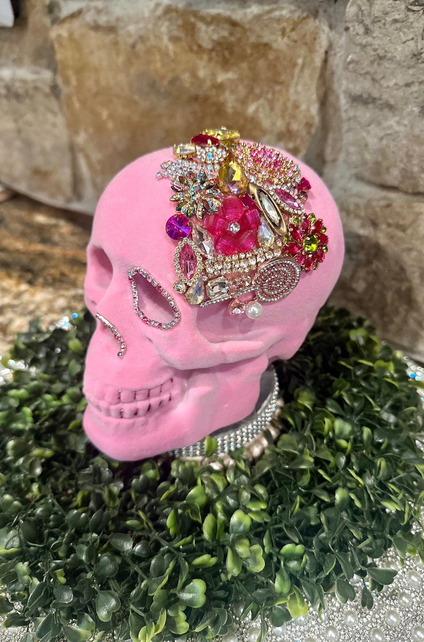 Pink Embellished Skull