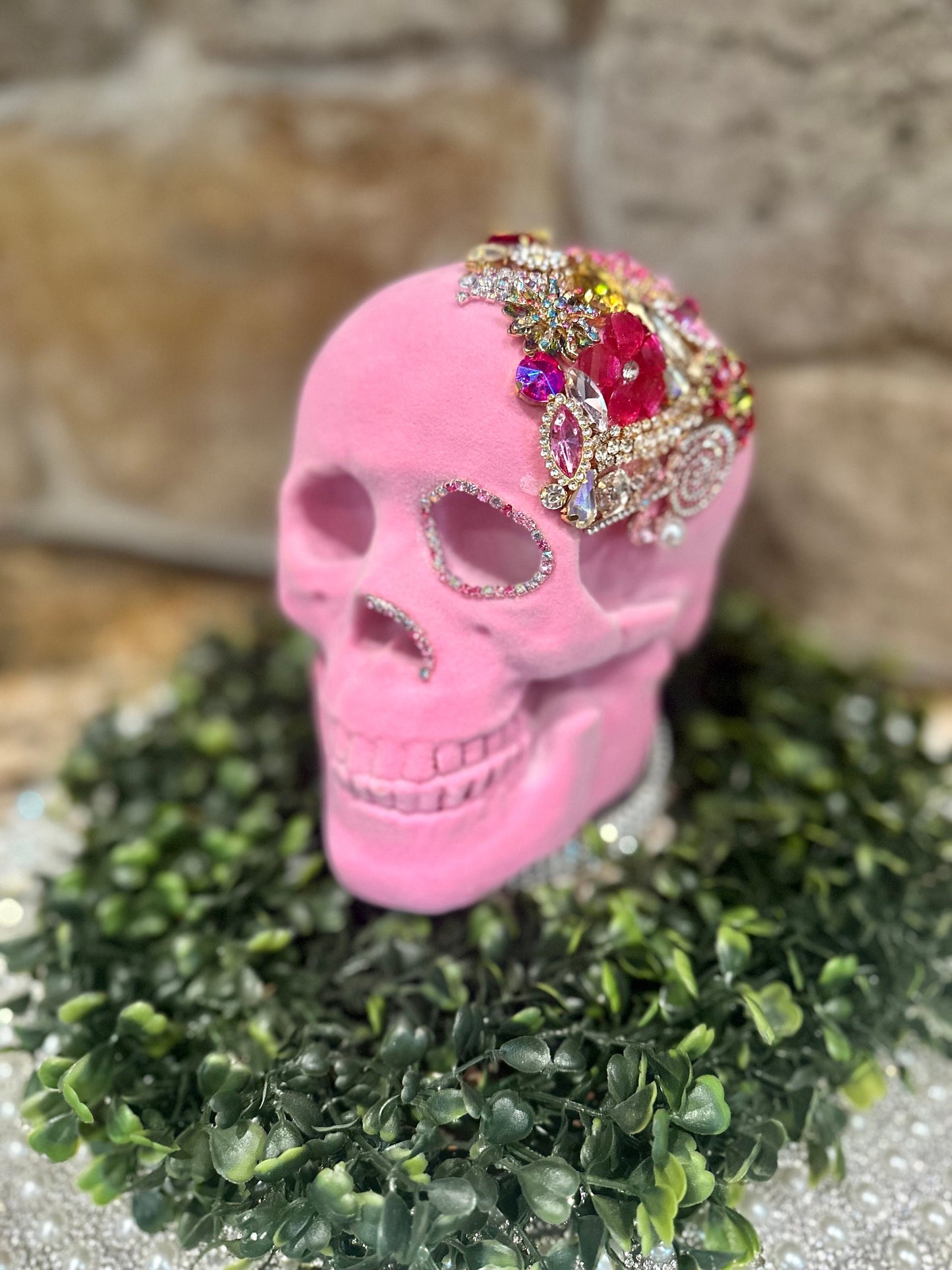 Pink Embellished Skull