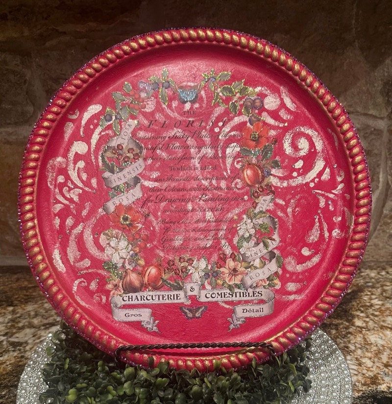 Vintage silver decorative tray