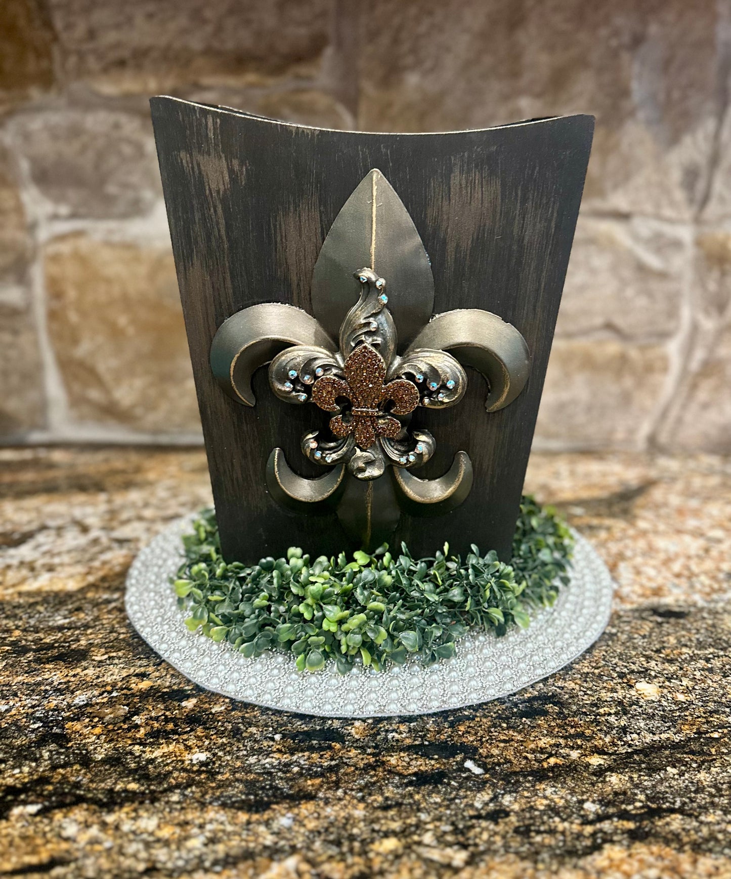 Fleur De Lis Trash Bin