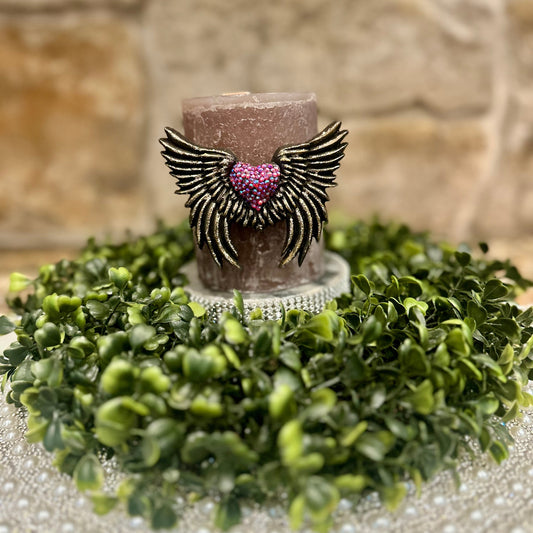 Heart Angel Wings Pin