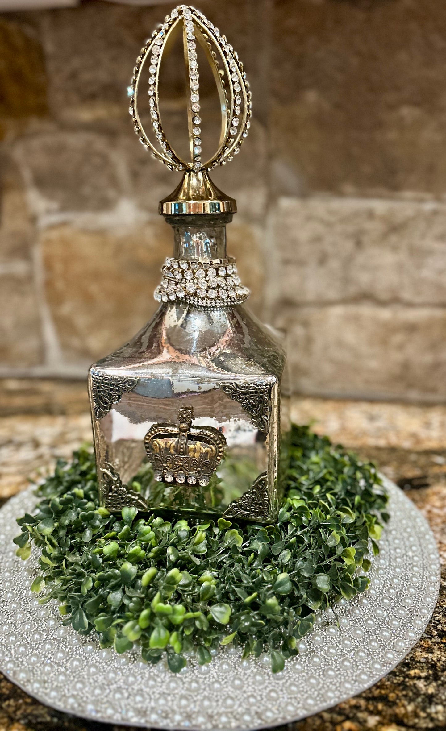 Mercury Glass Bottle