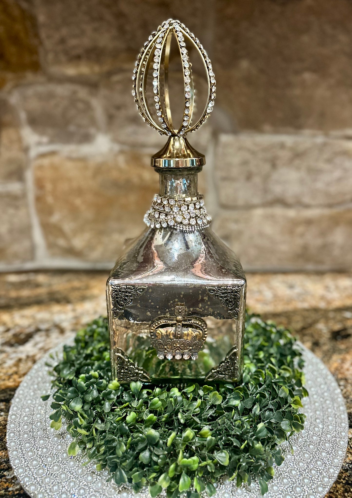 Mercury Glass Bottle