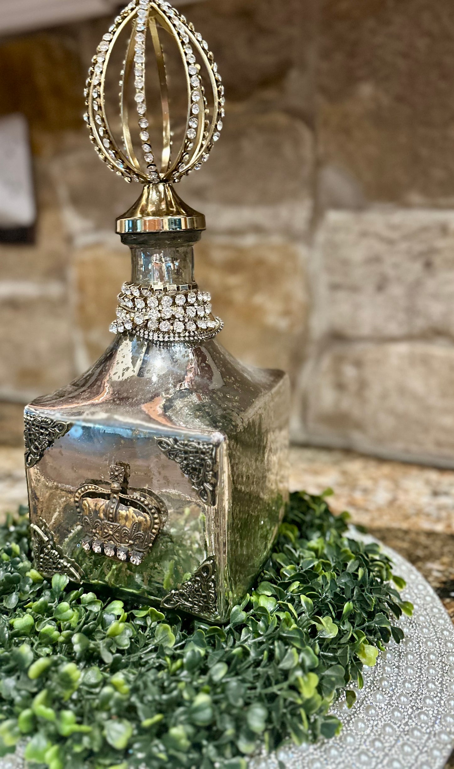Mercury Glass Bottle