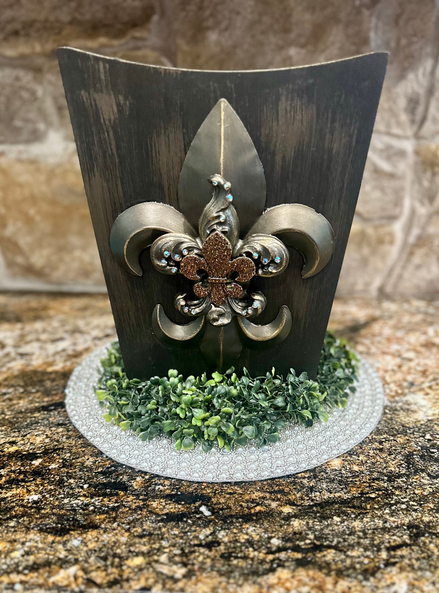 Fleur De Lis Trash Bin