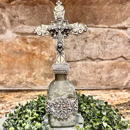 Embellished Cross Bottle