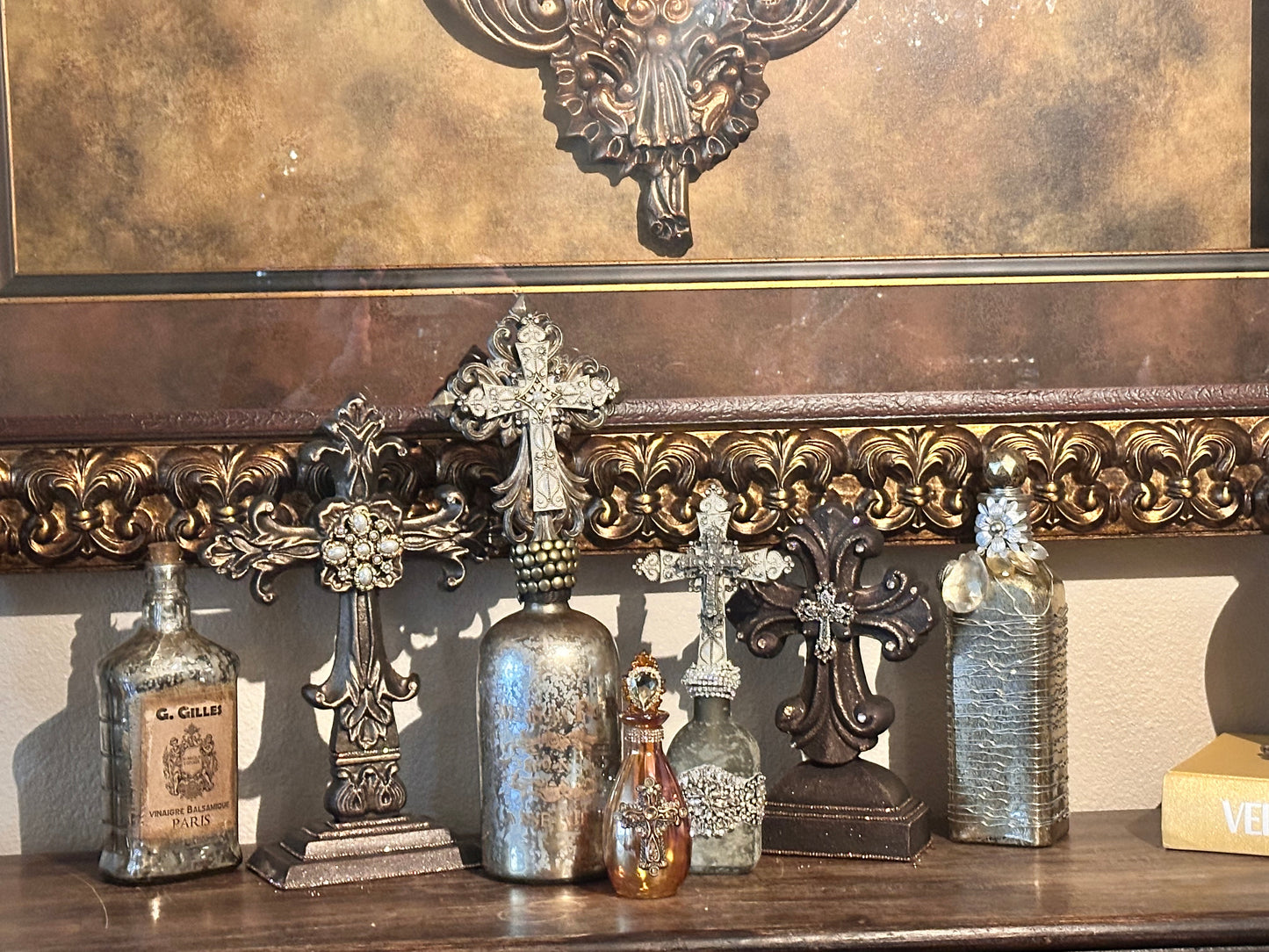 Embellished Cross Bottle