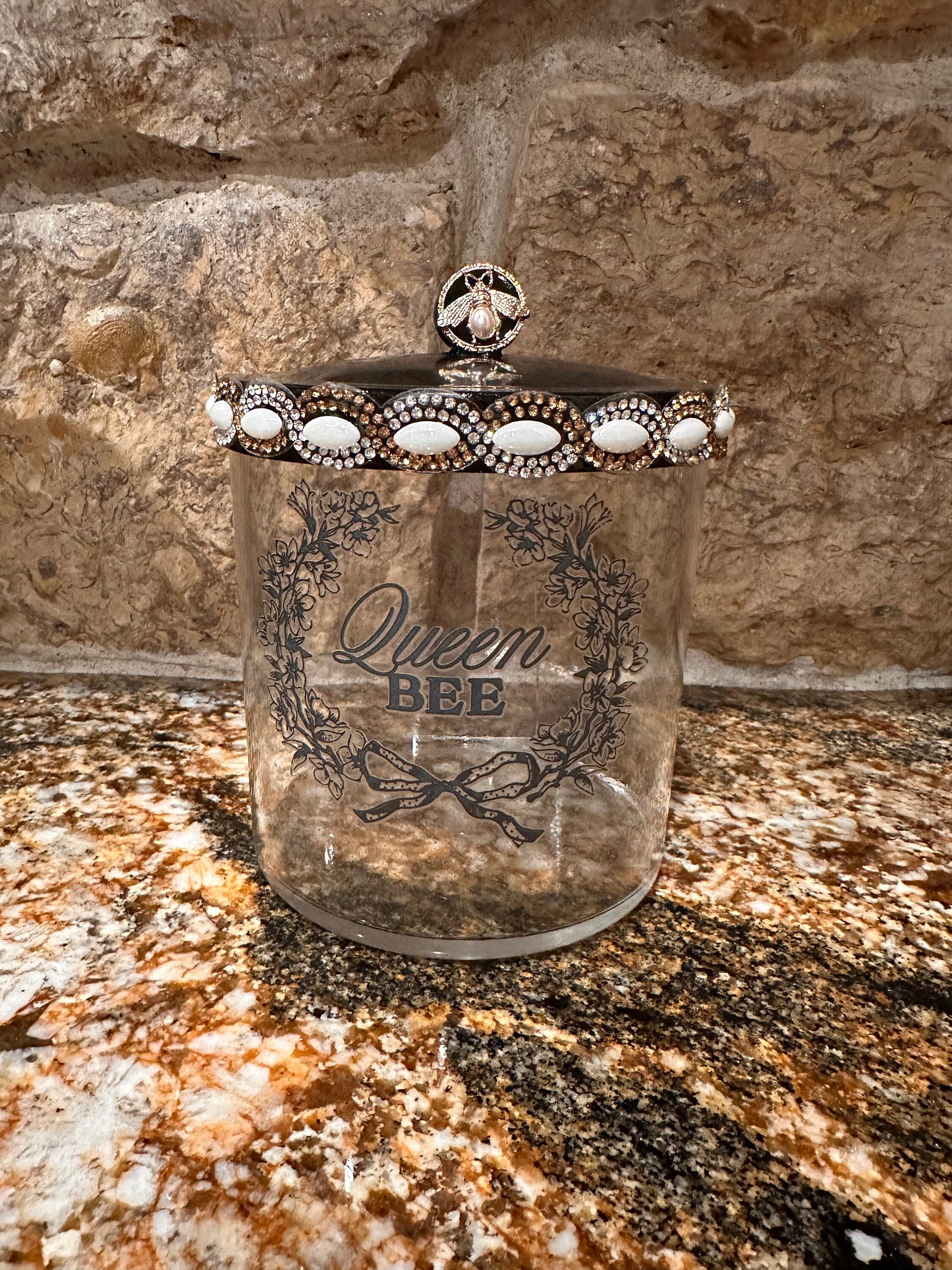 Queen Bee Canister Jar with Lid