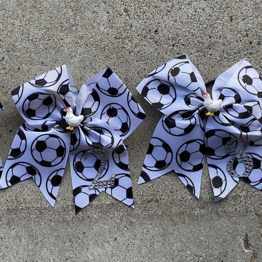 Girls Large Soccer Bow
