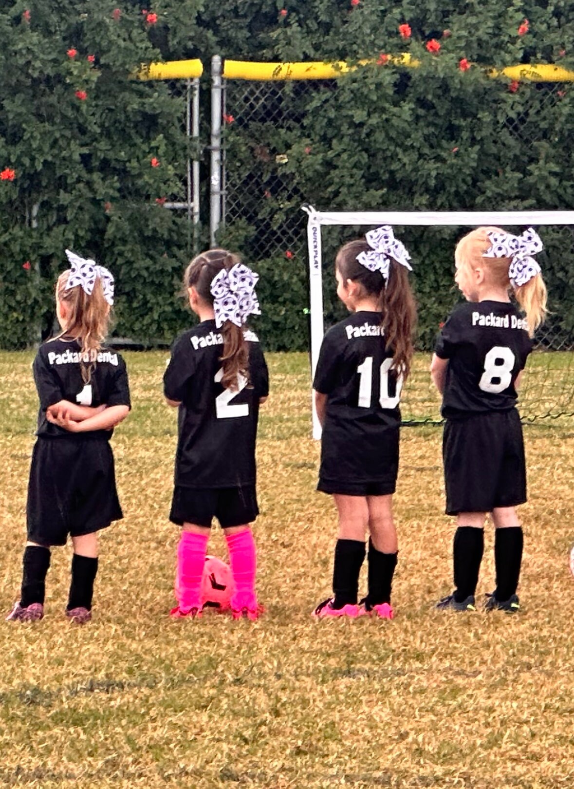 Girls Large Soccer Bow