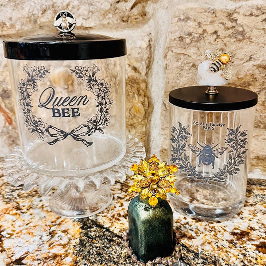 Queen Bee Canister Jar with Lid