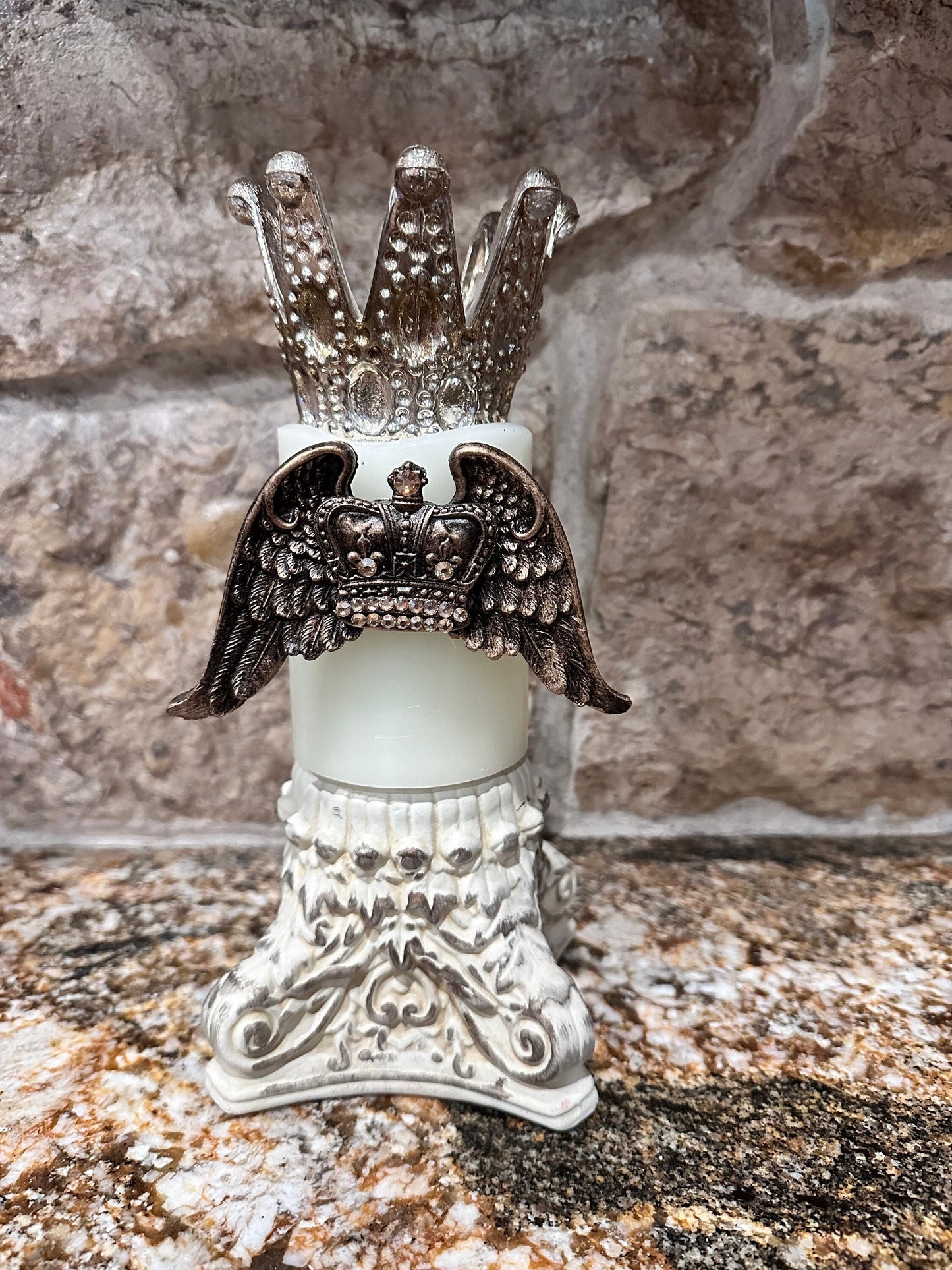 Crown candle topper, candle decor and accessories