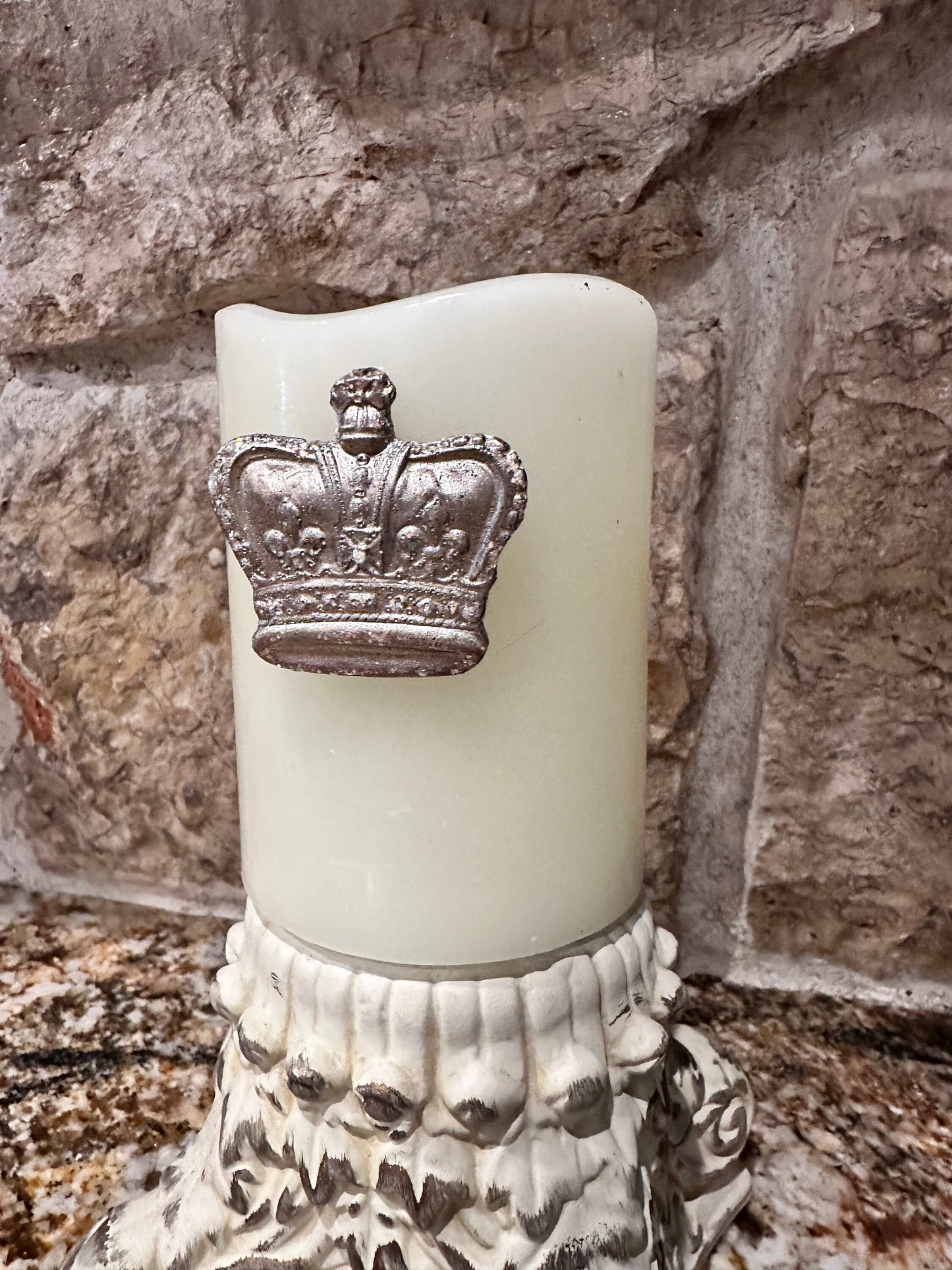 Crown candle pin, reusable, unique gift, handmade, diy, home decor, candle accessories