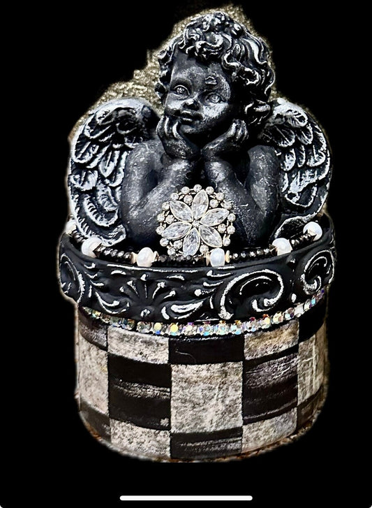 Cherub Glass Jar