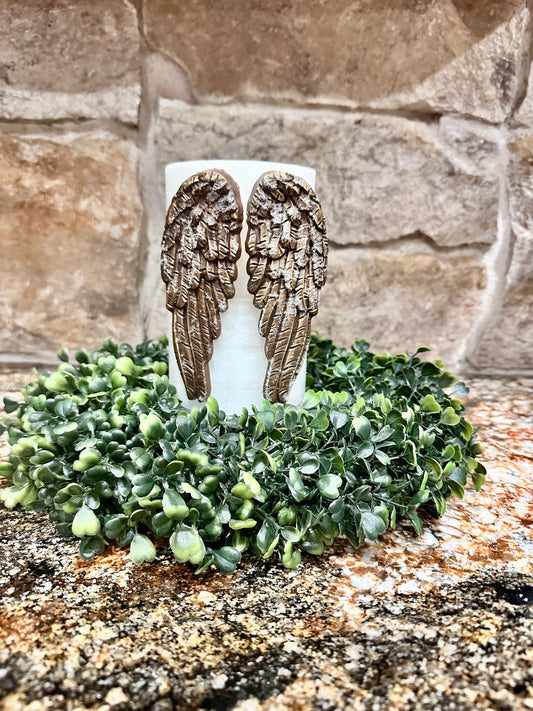 Angel wing candle pins, reusable, handmade, diy, unique gift, home decor, embellished