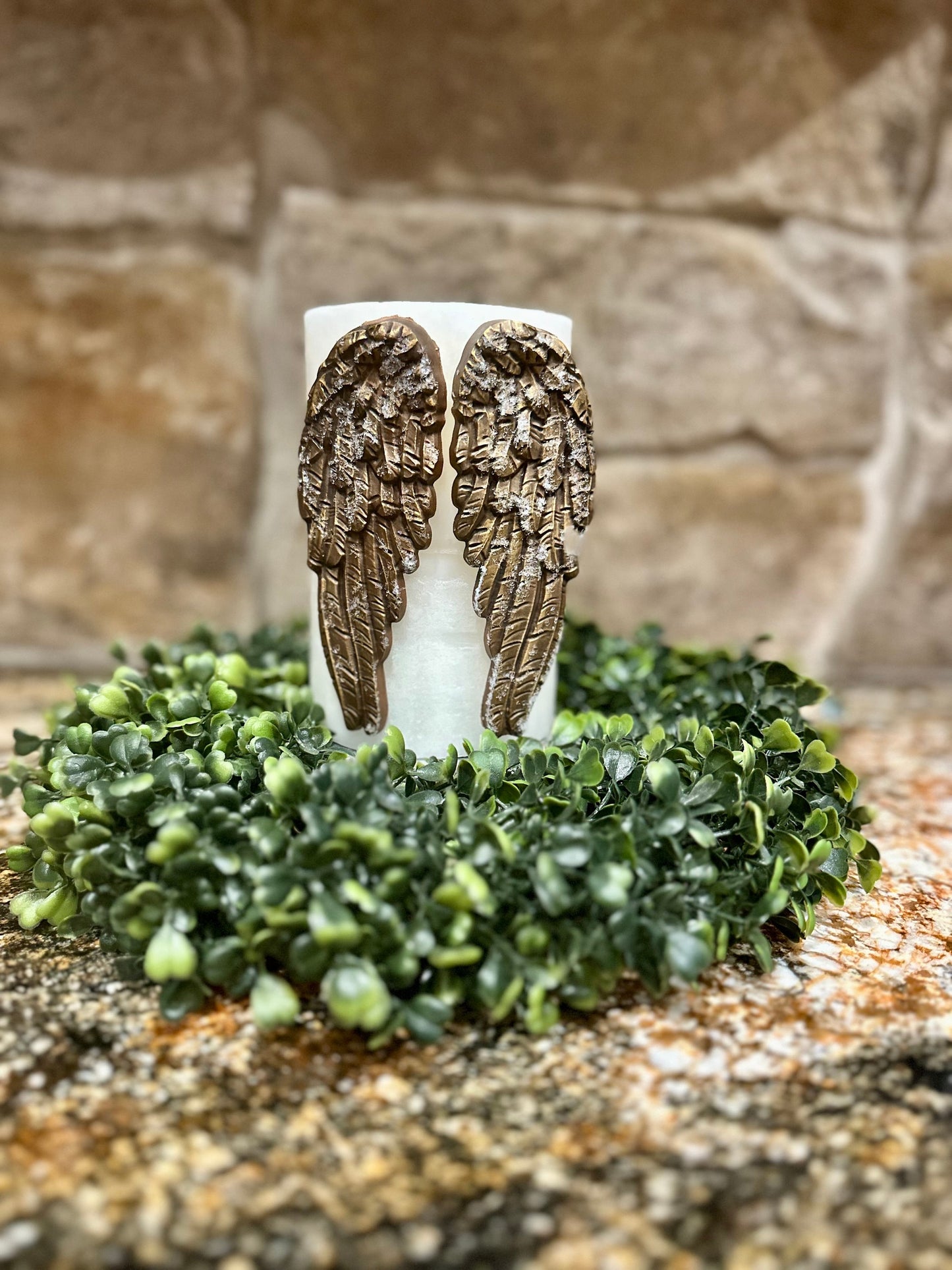 Angel wing candle pins, reusable, handmade, diy, unique gift, home decor, embellished