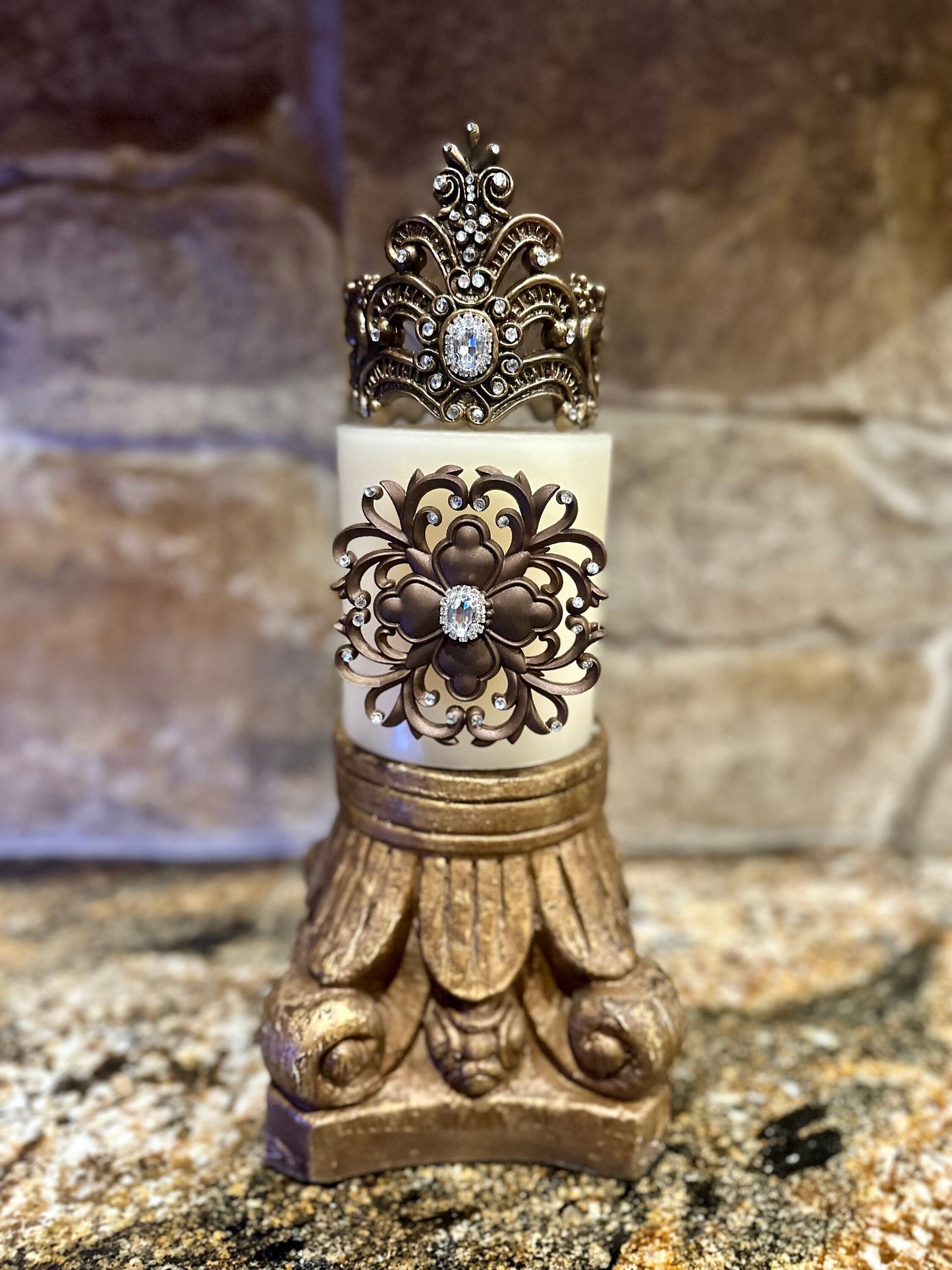 Crown candle topper, candle decor and accessories