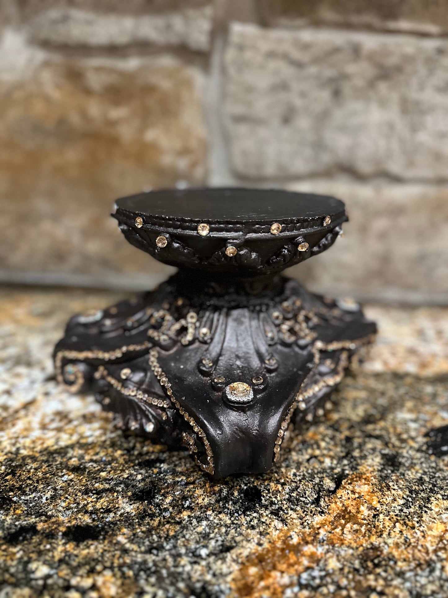 Candle holder, pillar, capital, riser, pedestal, old world decor, handmade, DIY, unique gift, home decor, old world decor, midevil, Roman