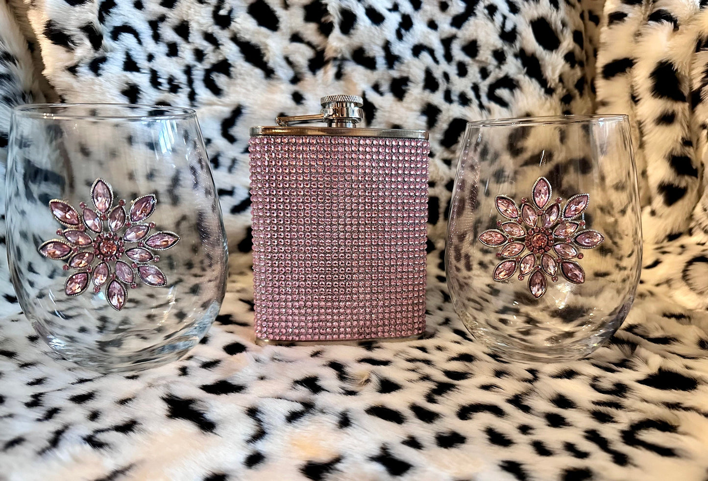 stemless wine glasses, stainless steel hip flask, bachelorette gift, bachelorette party, unique gift, handmade, wine glasses, flask, party