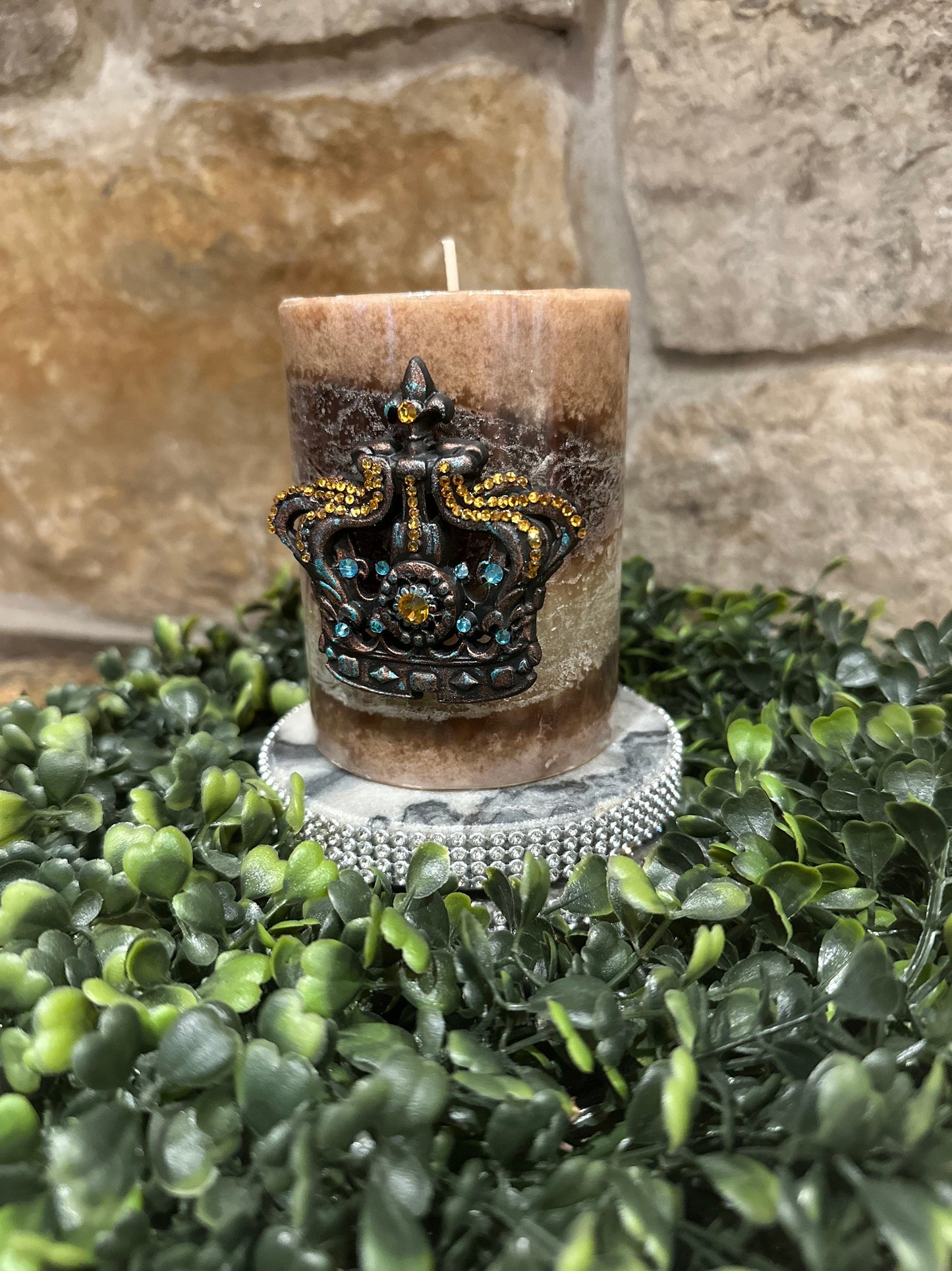 Crown candle pin, reusable, unique gift, handmade, diy, home decor, candle accessories